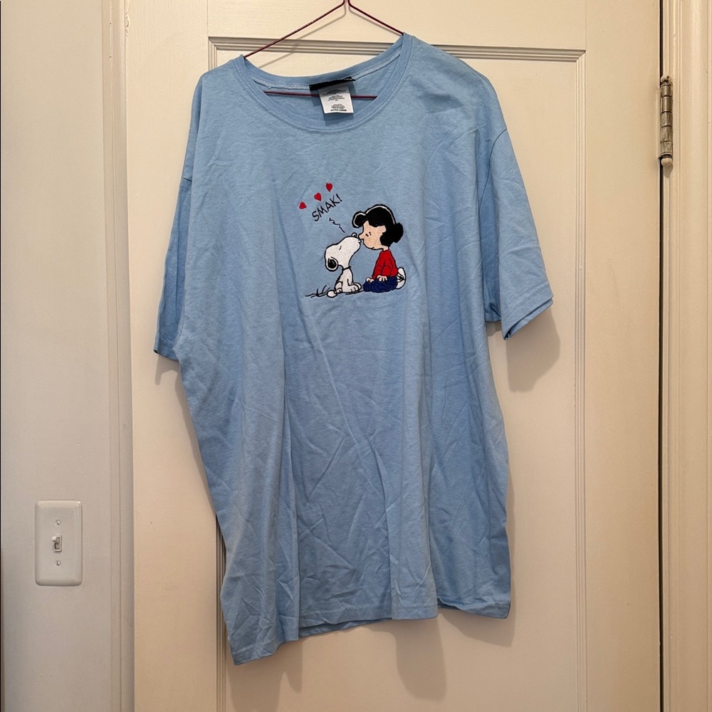 Peanuts Light Blue Snoopy Short Sleeve Tee - Picture 3 of 3
